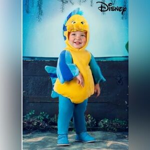 Disney Flounder fleece fish costume 2T from The Little Mermaid Ariel